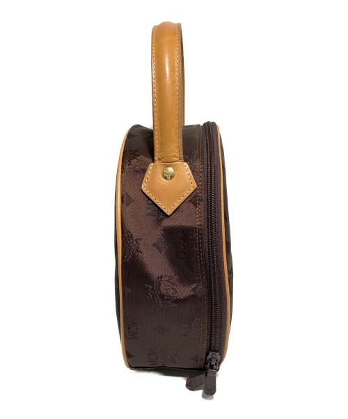 MCM（エムシーエム）MCM (エムシーエム) ヴィセトス ロゴグラム ラウンドハンドバッグ　5246K ブラウンの古着・服飾アイテム