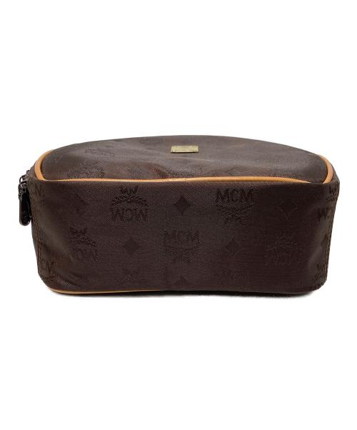 MCM（エムシーエム）MCM (エムシーエム) ヴィセトス ロゴグラム ラウンドハンドバッグ　5246K ブラウンの古着・服飾アイテム