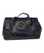 GUCCIグッチ）の古着「ブロンディインターロッキングG ハンドバッグ　121551」｜ブラック