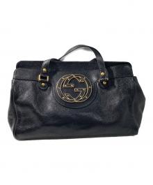 GUCCI（グッチ）の古着「ブロンディインターロッキングG ハンドバッグ　121551」｜ブラック
