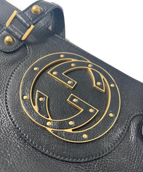 GUCCI（グッチ）GUCCI (グッチ) ブロンディインターロッキングG ハンドバッグ　121551 ブラックの古着・服飾アイテム