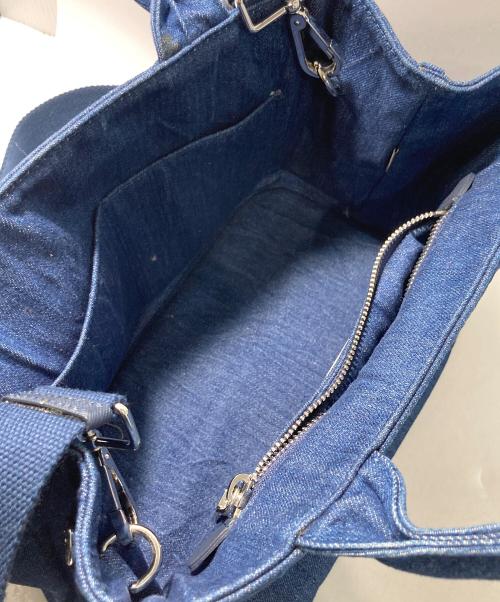 PRADA（プラダ）PRADA (プラダ) カナパビジュー2WAYトートバッグ インディゴの古着・服飾アイテム