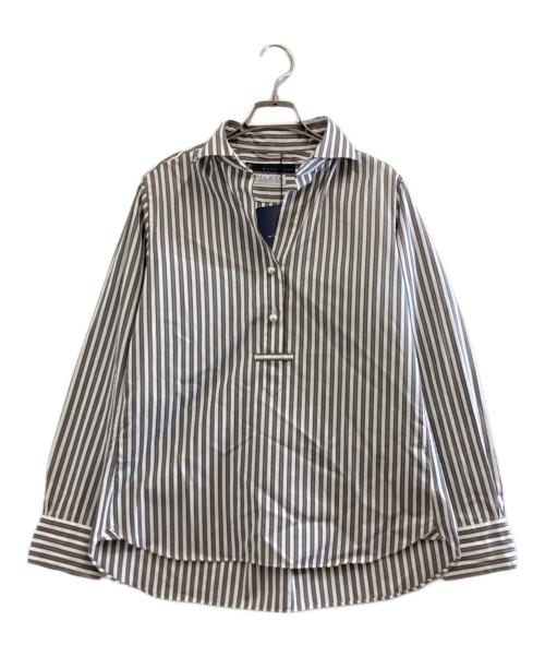 martinique（マルティニーク）martinique (マルティニーク) ストライプシャツ ブラウン サイズ:2 未使用品の古着・服飾アイテム