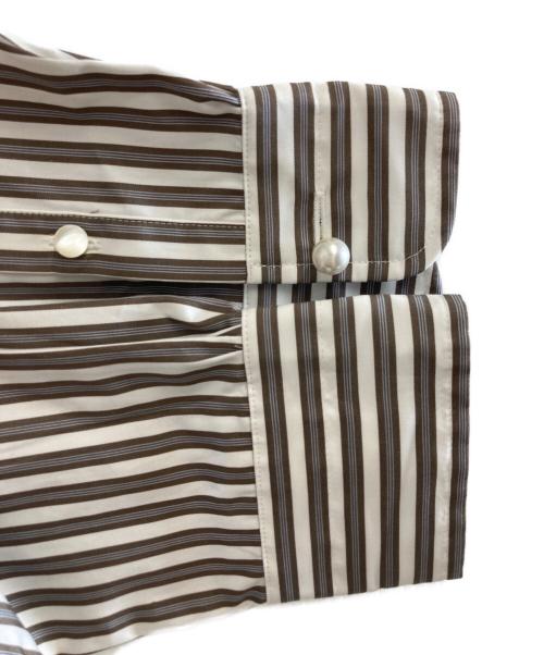 martinique（マルティニーク）martinique (マルティニーク) ストライプシャツ ブラウン サイズ:2 未使用品の古着・服飾アイテム