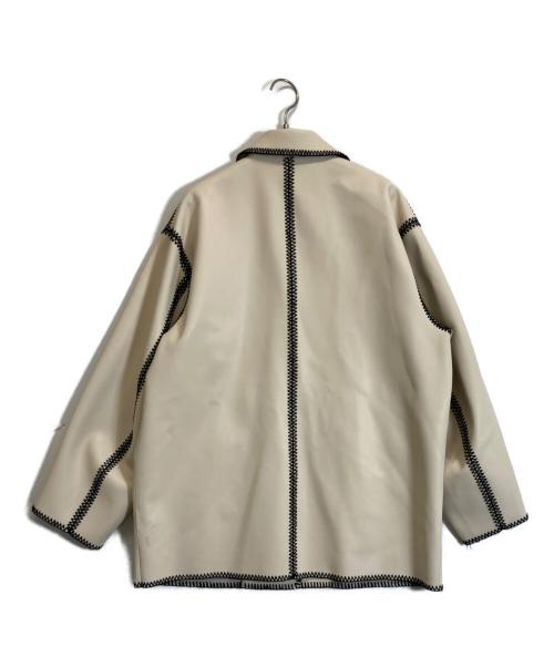 LE CIEL BLEU（ルシェルブルー）LE CIEL BLEU (ルシェルブルー) フェイクレザージャケット ベージュ サイズ:Sの古着・服飾アイテム