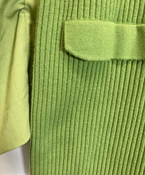 Ameri（アメリ）AMERI (アメリ) ニットワンピース グリーン サイズ:Mの古着・服飾アイテム