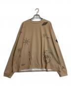 Ameriアメリ）の古着「PLANET TATTOO LONG SLEEVE TOP」｜ベージュ