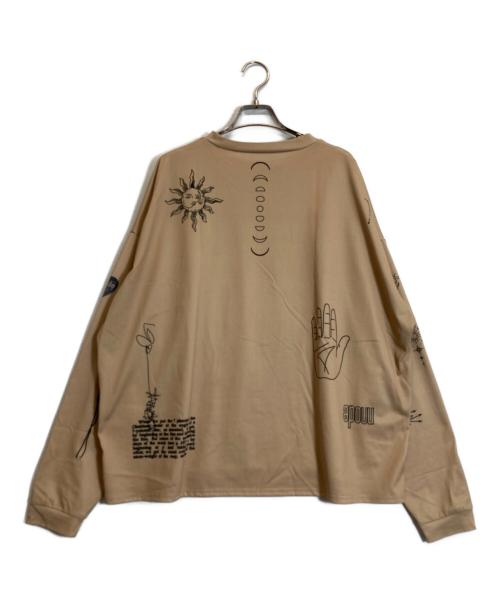 Ameri（アメリ）AMERI (アメリ) PLANET TATTOO LONG SLEEVE TOP ベージュ サイズ:Fの古着・服飾アイテム