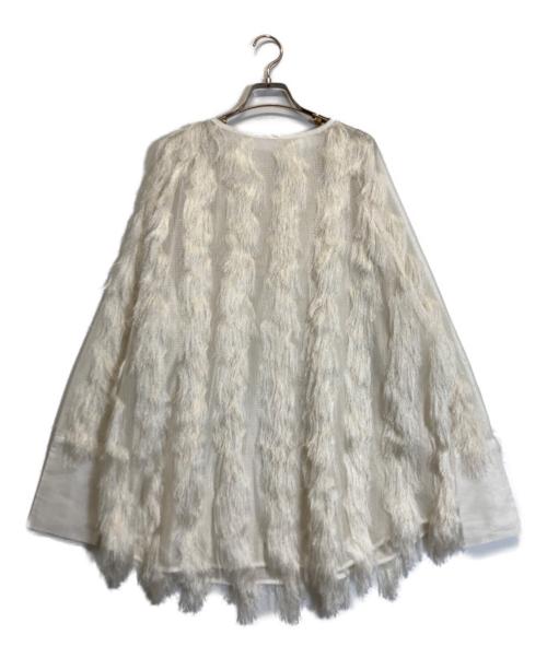 Ameri（アメリ）AMERI (アメリ) FULL FRINGE OVER TOP ベージュ サイズ:Fの古着・服飾アイテム
