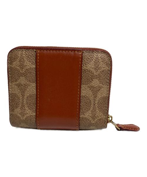 COACH（コーチ）COACH (コーチ) ビルフォールド ウォレット カラーブロック シグネチャー ブラウンの古着・服飾アイテム