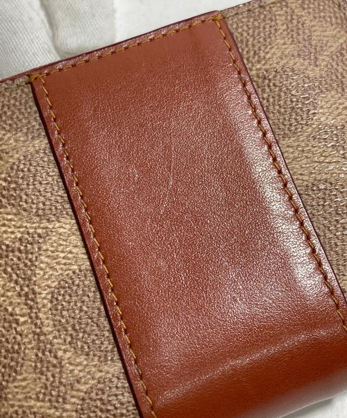 COACH（コーチ）COACH (コーチ) ビルフォールド ウォレット カラーブロック シグネチャー ブラウンの古着・服飾アイテム