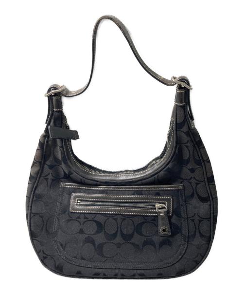 COACH（コーチ）COACH (コーチ) シグネチャーワンショルダーバッグ ブラックの古着・服飾アイテム
