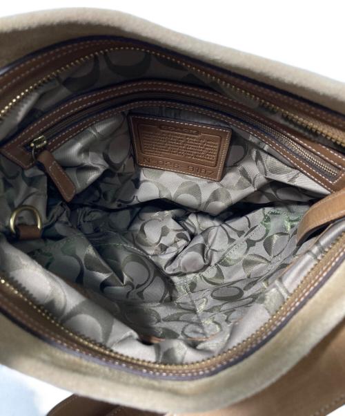 COACH（コーチ）COACH (コーチ) スウェードショルダーバッグ ブラウンの古着・服飾アイテム