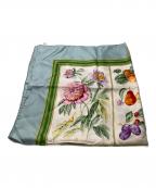 GUCCIグッチ）の古着「花柄シルクスカーフ」｜スカイブルー