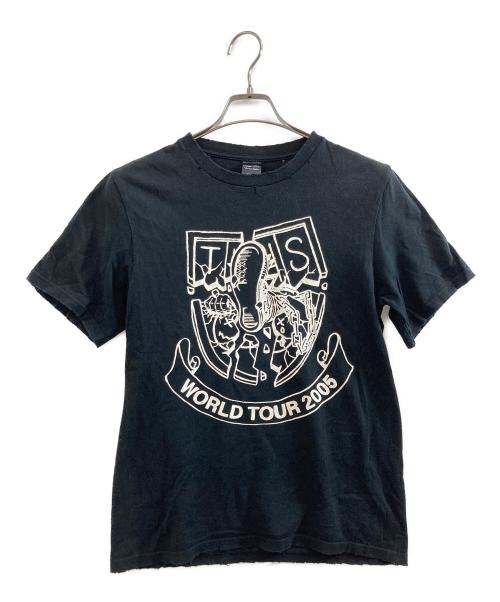 NUMBER (N)INE（ナンバーナイン）NUMBER (N)INE (ナンバーナイン) WORLD TOUR プリント ダメージ加工Tシャツ ブラック サイズ:2の古着・服飾アイテム