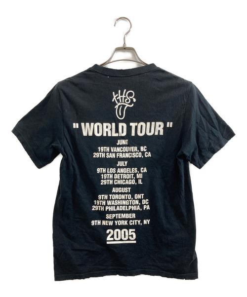 NUMBER (N)INE（ナンバーナイン）NUMBER (N)INE (ナンバーナイン) WORLD TOUR プリント ダメージ加工Tシャツ ブラック サイズ:2の古着・服飾アイテム