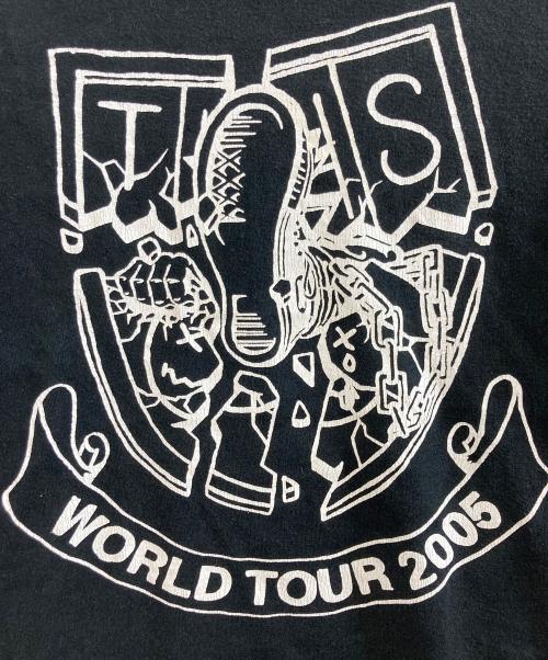 NUMBER (N)INE（ナンバーナイン）NUMBER (N)INE (ナンバーナイン) WORLD TOUR プリント ダメージ加工Tシャツ ブラック サイズ:2の古着・服飾アイテム