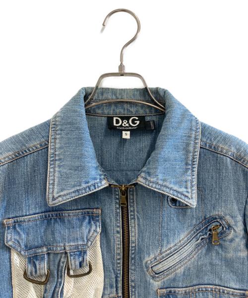 DOLCE & GABBANA（ドルチェ＆ガッバーナ）DOLCE & GABBANA (ドルチェ＆ガッバーナ) パラシュートデニムカーゴジャケット インディゴ サイズ:Sの古着・服飾アイテム