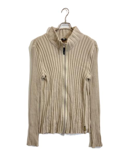 ARMANI JEANS（アルマーニジーンズ）ARMANI JEANS (アルマーニジーンズ) ニットジャケット ベージュ サイズ:XXLの古着・服飾アイテム