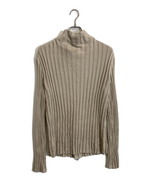 ARMANI JEANS（アルマーニジーンズ）ARMANI JEANS (アルマーニジーンズ) ニットジャケット ベージュ サイズ:XXLの古着・服飾アイテム