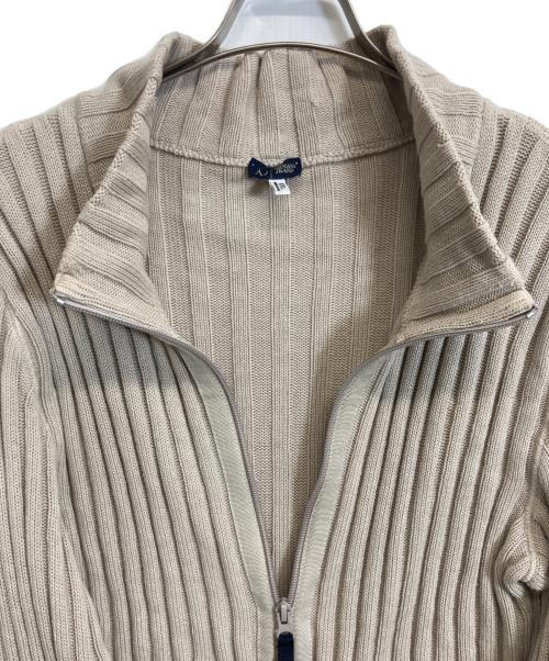 ARMANI JEANS（アルマーニジーンズ）ARMANI JEANS (アルマーニジーンズ) ニットジャケット ベージュ サイズ:XXLの古着・服飾アイテム