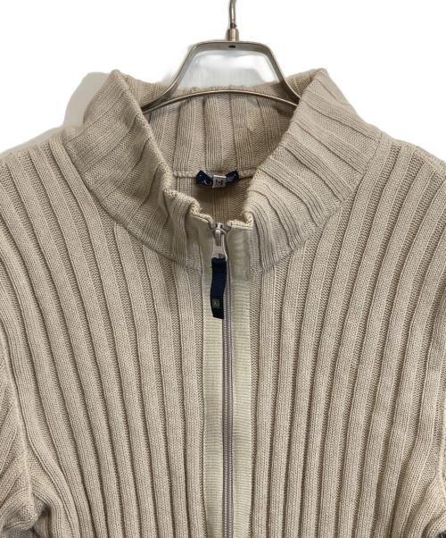 ARMANI JEANS（アルマーニジーンズ）ARMANI JEANS (アルマーニジーンズ) ニットジャケット ベージュ サイズ:XXLの古着・服飾アイテム