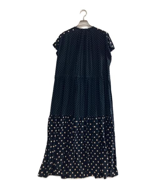 BEARDSLEY（ビアズリー）BEARDSLEY (ビアズリー) ドットコンビワンピース ブラック サイズ:Fの古着・服飾アイテム