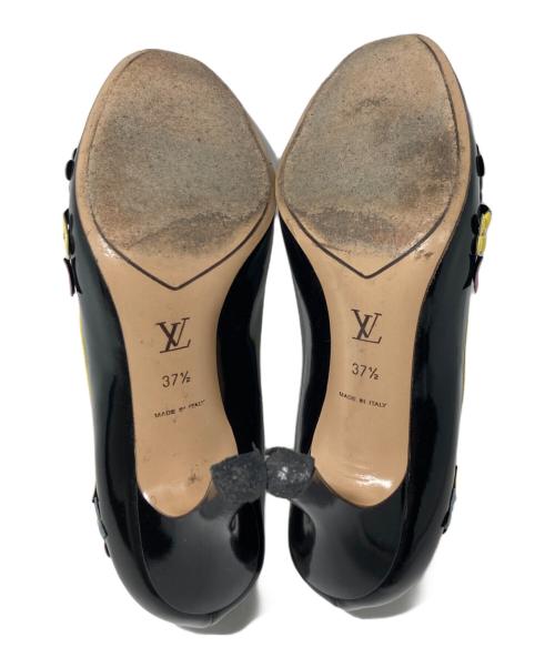 LOUIS VUITTON（ルイ ヴィトン）LOUIS VUITTON (ルイ ヴィトン) エナメルパンプス ブラック サイズ:37　1/2の古着・服飾アイテム