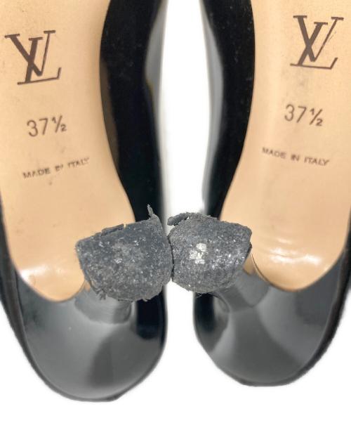 LOUIS VUITTON（ルイ ヴィトン）LOUIS VUITTON (ルイ ヴィトン) エナメルパンプス ブラック サイズ:37　1/2の古着・服飾アイテム