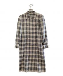 GIVENCHY（ジバンシィ）の古着「シルクチェックコート」｜グレー