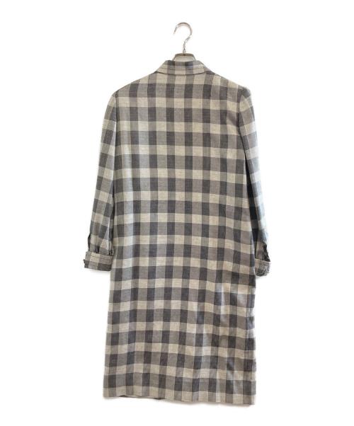 GIVENCHY（ジバンシィ）GIVENCHY (ジバンシィ) シルクチェックコート グレー サイズ:12の古着・服飾アイテム
