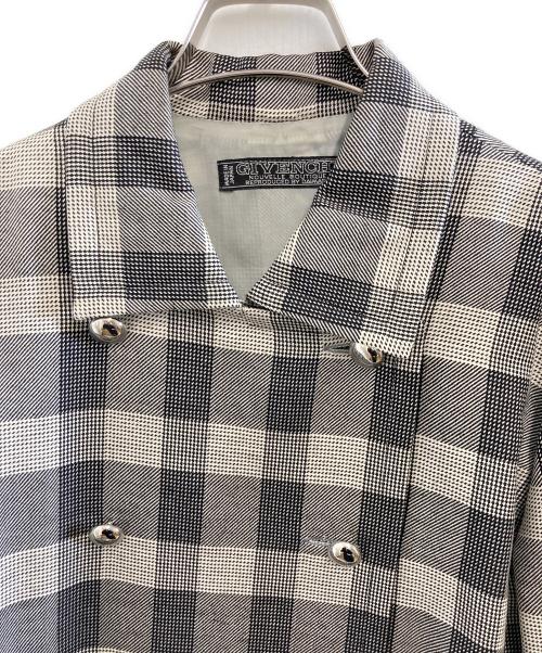 GIVENCHY（ジバンシィ）GIVENCHY (ジバンシィ) シルクチェックコート グレー サイズ:12の古着・服飾アイテム
