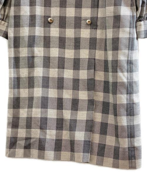 GIVENCHY（ジバンシィ）GIVENCHY (ジバンシィ) シルクチェックコート グレー サイズ:12の古着・服飾アイテム