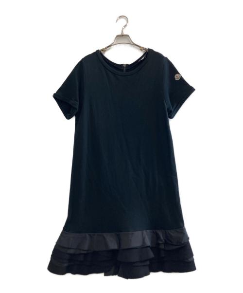 MONCLER（モンクレール）MONCLER (モンクレール) ABITOスウェットフリルワンピース ブラック サイズ:XLの古着・服飾アイテム