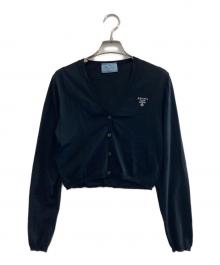 PRADA（プラダ）の古着「シルクブレンドカーディガン」｜ブラック
