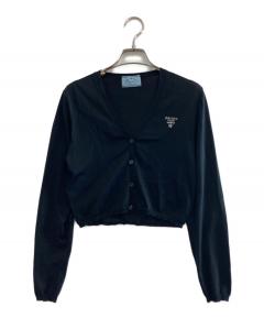 中古・古着通販】PRADA (プラダ) シルクボウタイブラウス ブラック