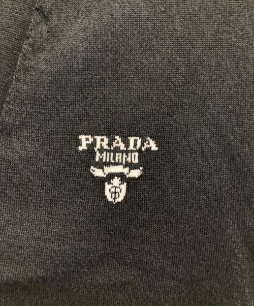 PRADA（プラダ）PRADA (プラダ) シルクブレンドカーディガン ブラック サイズ:Mの古着・服飾アイテム