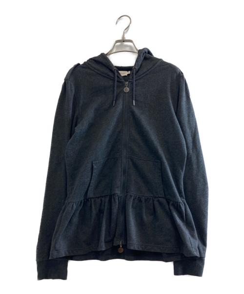 MONCLER（モンクレール）MONCLER (モンクレール) ペプラムジップパーカー グレー サイズ:Lの古着・服飾アイテム