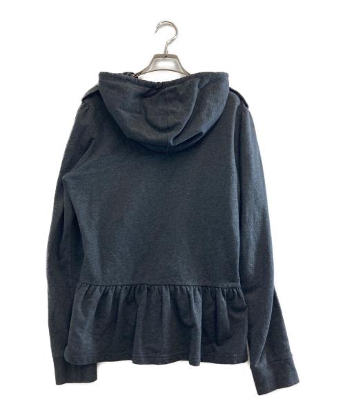 MONCLER（モンクレール）MONCLER (モンクレール) ペプラムジップパーカー グレー サイズ:Lの古着・服飾アイテム
