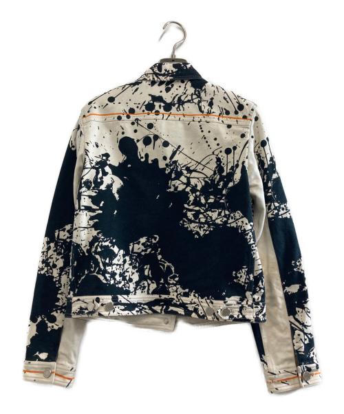 HERMES（エルメス）HERMES (エルメス) セリエボタンペイントデニムジャケット ホワイト サイズ:SMの古着・服飾アイテム
