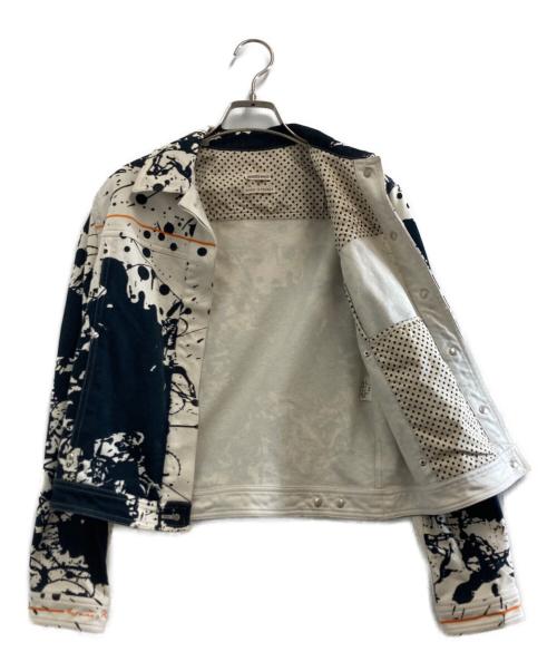 HERMES（エルメス）HERMES (エルメス) セリエボタンペイントデニムジャケット ホワイト サイズ:SMの古着・服飾アイテム