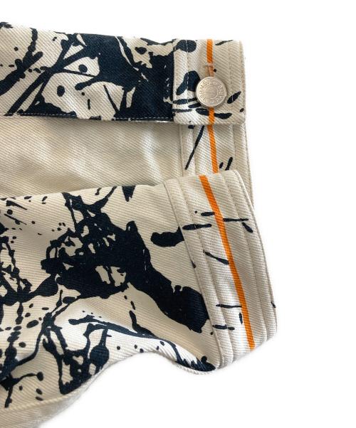 HERMES（エルメス）HERMES (エルメス) セリエボタンペイントデニムジャケット ホワイト サイズ:SMの古着・服飾アイテム