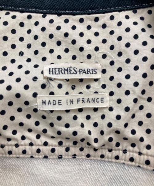 HERMES（エルメス）HERMES (エルメス) セリエボタンペイントデニムジャケット ホワイト サイズ:SMの古着・服飾アイテム