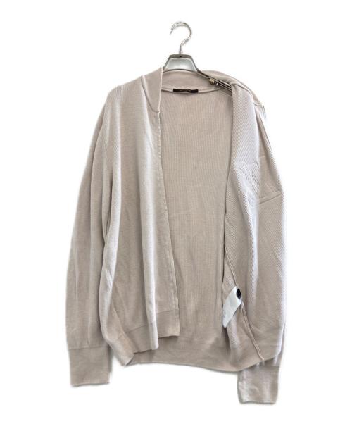 LOUIS VUITTON（ルイ ヴィトン）LOUIS VUITTON (ルイ ヴィトン) ニットジャケット ベージュ サイズ:Mの古着・服飾アイテム