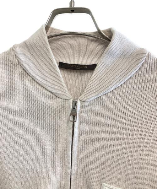 LOUIS VUITTON（ルイ ヴィトン）LOUIS VUITTON (ルイ ヴィトン) ニットジャケット ベージュ サイズ:Mの古着・服飾アイテム