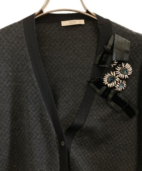 PRADA（プラダ）PRADA (プラダ) カーディガン グレー サイズ:44の古着・服飾アイテム