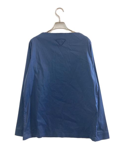 PRADA（プラダ）PRADA (プラダ) ブラウス　240638 S17 ネイビー サイズ:44の古着・服飾アイテム