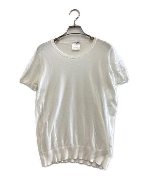 CHANEL（シャネル）CHANEL (シャネル) 半袖ニット ホワイト サイズ:Mの古着・服飾アイテム