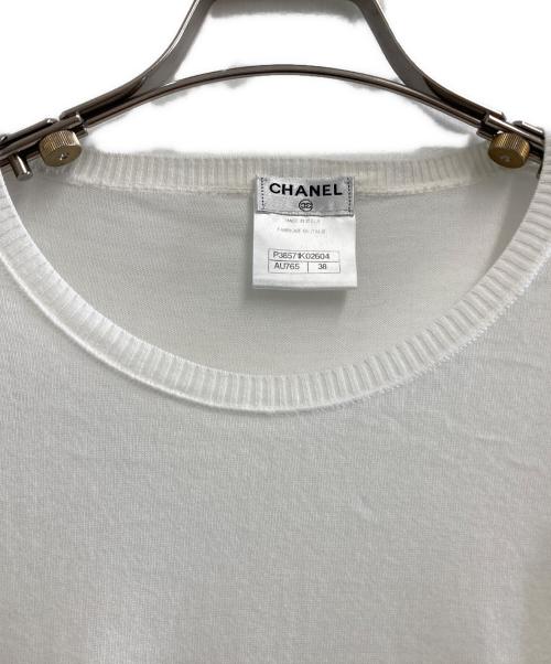 CHANEL（シャネル）CHANEL (シャネル) 半袖ニット ホワイト サイズ:Mの古着・服飾アイテム