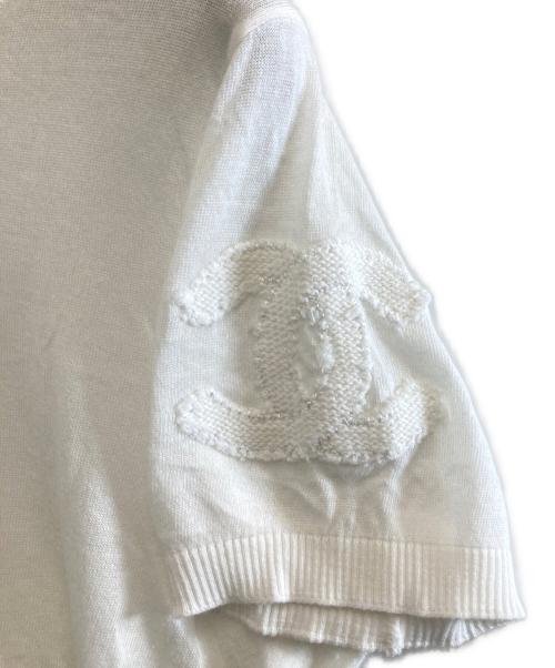 CHANEL（シャネル）CHANEL (シャネル) 半袖ニット ホワイト サイズ:Mの古着・服飾アイテム